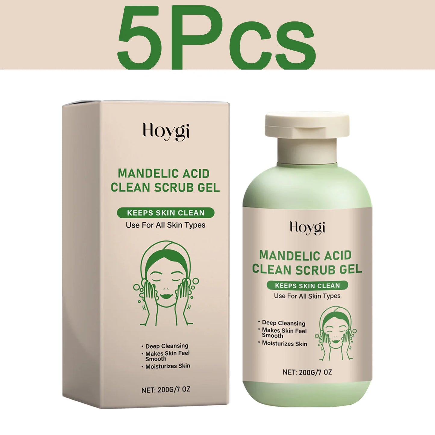 HOYGI Aloe Vera Exfoliating Gel Dead Skin Removal Deep Cleansing Pores Smooth Moisturizing Reduce Dryness Oil Control Skin Scrub