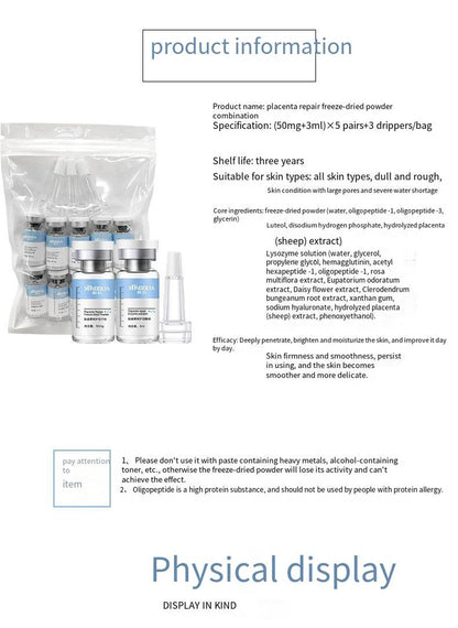 Placent Peptide Ampoule Hyaluronic acid Serum For Face Dr.Pen  Freeze-dried Powder Repair Moisturizing Skin Care Korean