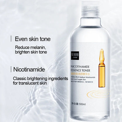 a 500ml  Large Capacity Essence Water Niacinamide Improve Dull Hyaluronic Acid Moisturize Dry Skin Facial Beauty Care Toner
