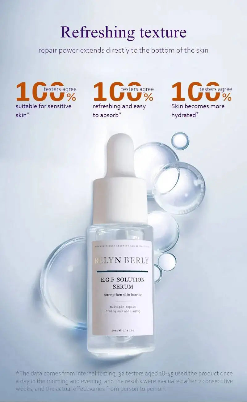 BELYN BERLY EGF Facial Serum 3PCS for Moisturizing Repair Skin Hyaluronic Acid Serum Face Skin Care Products
