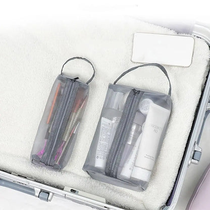 Mesh Toiletry Bag Travel Wash Bag Large Capacity Zipper Makeup Bag Skin Care Storage Bag Women Cosmetic Bag Korean Storage Bag