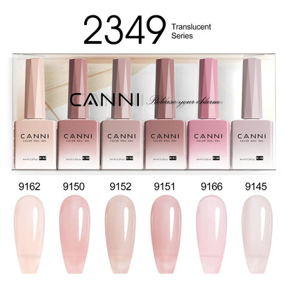 9ml CANNI TPO FREE HEMA FREE Ultra Consistency Nail Gel Polish Set Round Brush Semi Permanent Soak Off UV LED Gel Nail Kit
