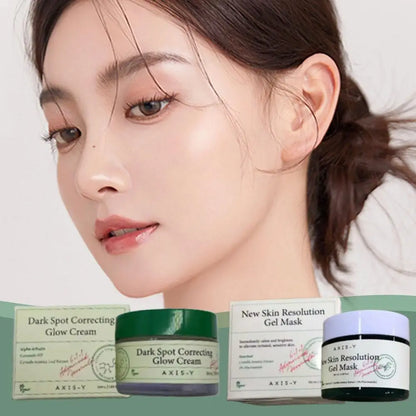 AXIS-Y Deep Moisturizing Non-Greasy Essence Brighten Repair Defects Face Cream Fade Dark Spot Serum Calming Facial Mask Skincare