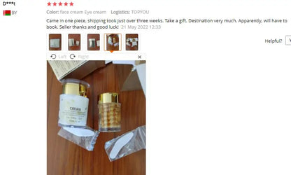 OneSpring Snail Cream Nourishing Anti Wrinkle+Gold Eye Cream Removal Dark Circles Eye Bag Repair Moisturizing Faical Skin Care