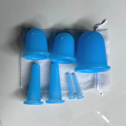 Vacuum Cupping Glass Jar Cellulite Massager For Face Acupuncture Facial Suction Cups Face Neck Lift Skin Scraping Beauty Tool