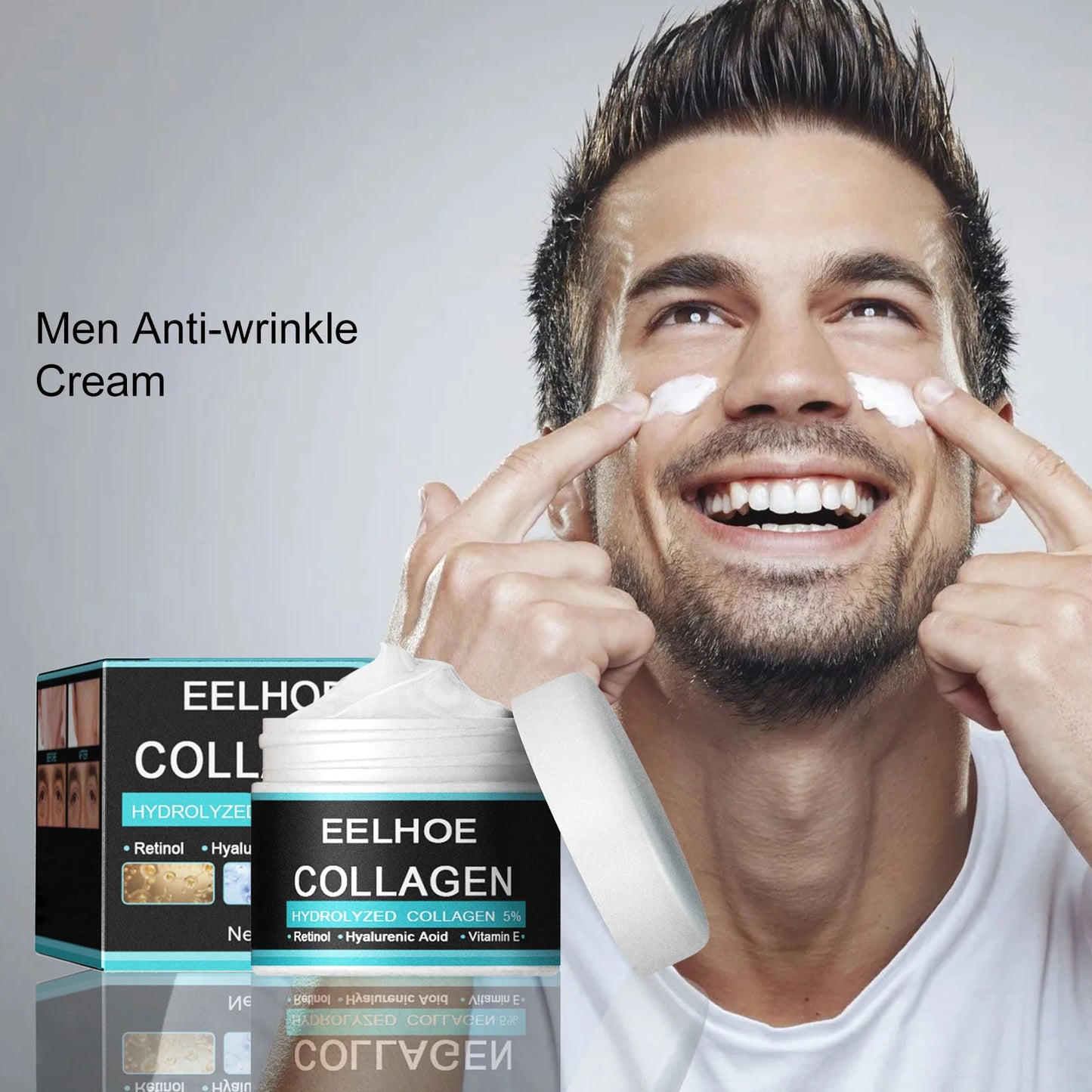 Anti-Wrinkle Cream for Men Mild Moisturizing Removing Wrinkles Firming Lifting Neck Fade Fine Lines Anti-Aging Facial Treatment