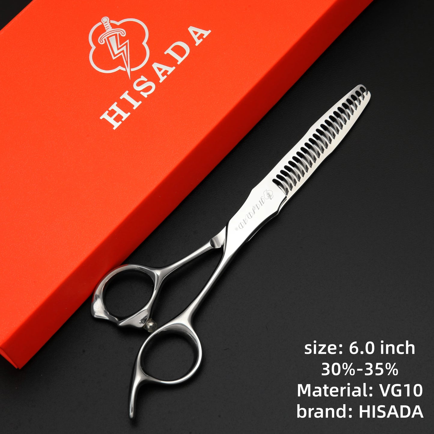 HISADA professional barber scissors Japanese handmade VG10 material scissors 6.0/6.5/7.0 inch hairdressing scissors