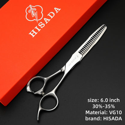 HISADA professional barber scissors Japanese handmade VG10 material scissors 6.0/6.5/7.0 inch hairdressing scissors