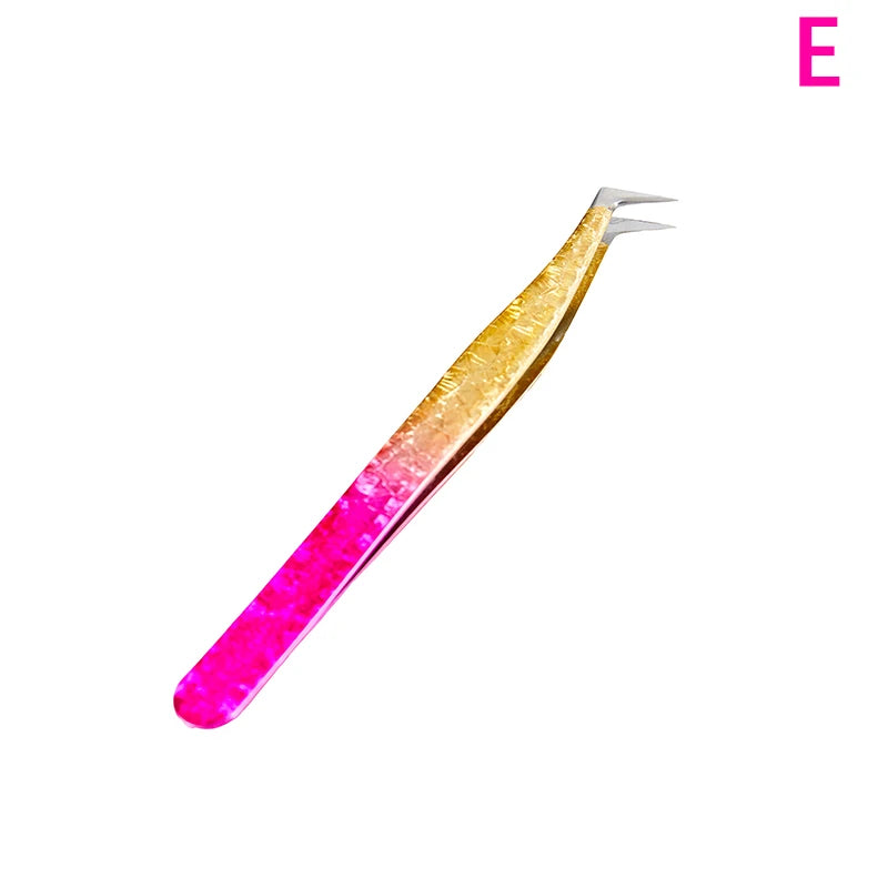 1 Pc Eyelash Tweezers Ice Flower Anti-static 3D Accurate Eyebrow Grafting False Lashes Extension Supplies Makeup Tweezer Tools