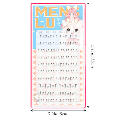 80pcs/set Segmented Lower Eyelashes False Eyelashes Makeup Tools Natural Fake Lower Lashes Women's Cosmetic Supplies