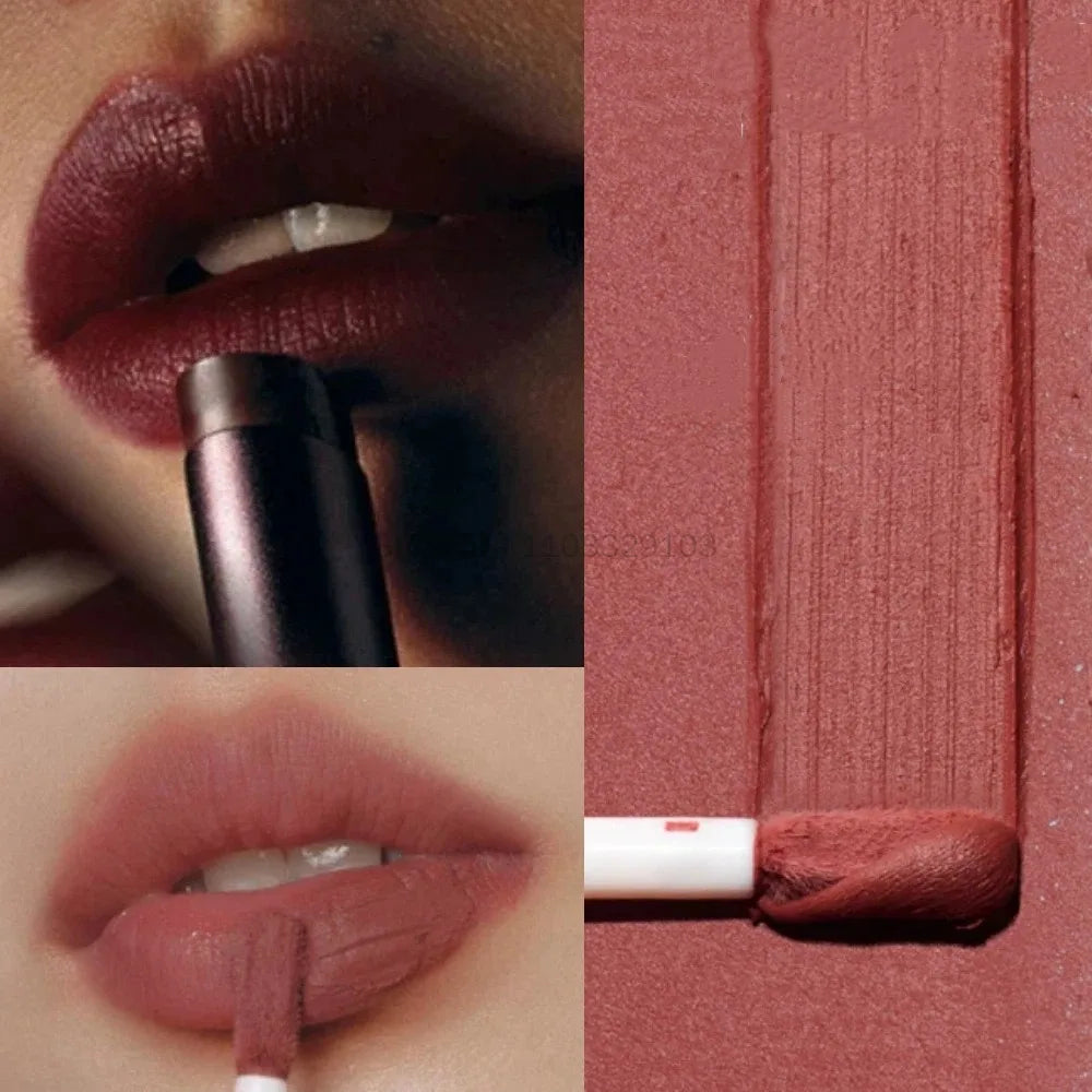Girlcult Matte Lipstick Nude Sexy Red Brown Velvet Lip Gloss Waterproof Non-Stick Cup Long Lasting Lip Glaze Women Makeup