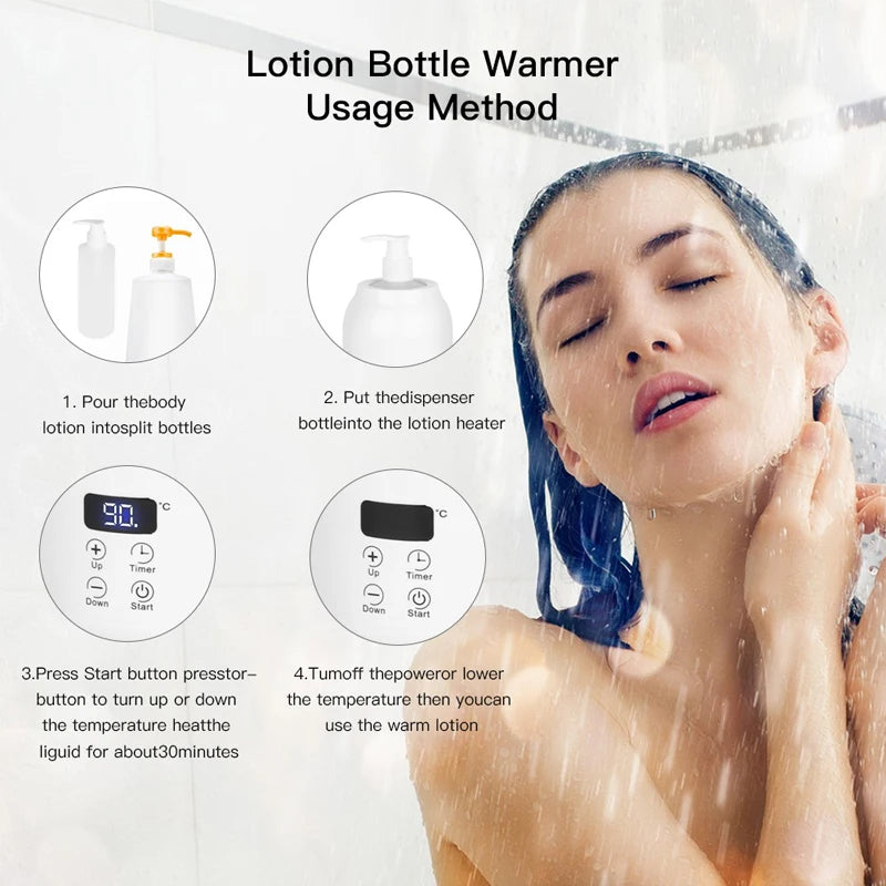 NEW Essential Oil Heater LED Display Temperature Adjust Single Massage Oil Bottle Warmer Massage Oil Heater
