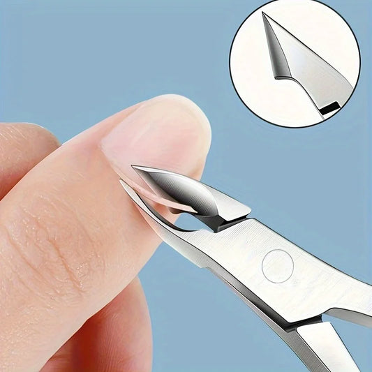 1pc Stainless Steel Cuticle Nipper, Single Piece Dead Skin Remover, Manicure Pedicure Tool, Unscented Nail Care Accessory