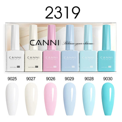 9ml CANNI TPO FREE HEMA FREE Ultra Consistency Nail Gel Polish Set Round Brush Semi Permanent Soak Off UV LED Gel Nail Kit