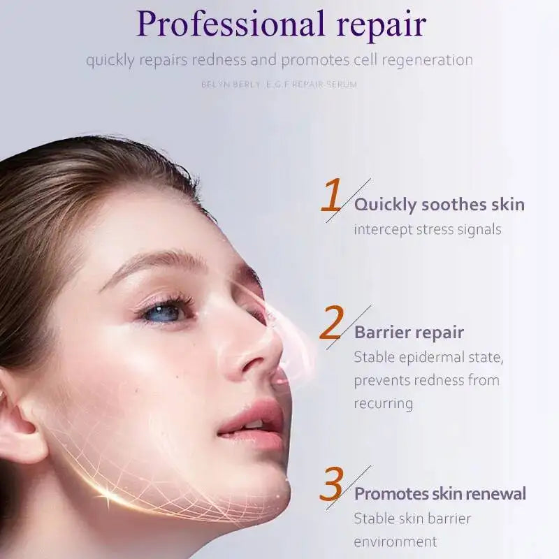 BELYN BERLY EGF Facial Serum 3PCS for Moisturizing Repair Skin Hyaluronic Acid Serum Face Skin Care Products