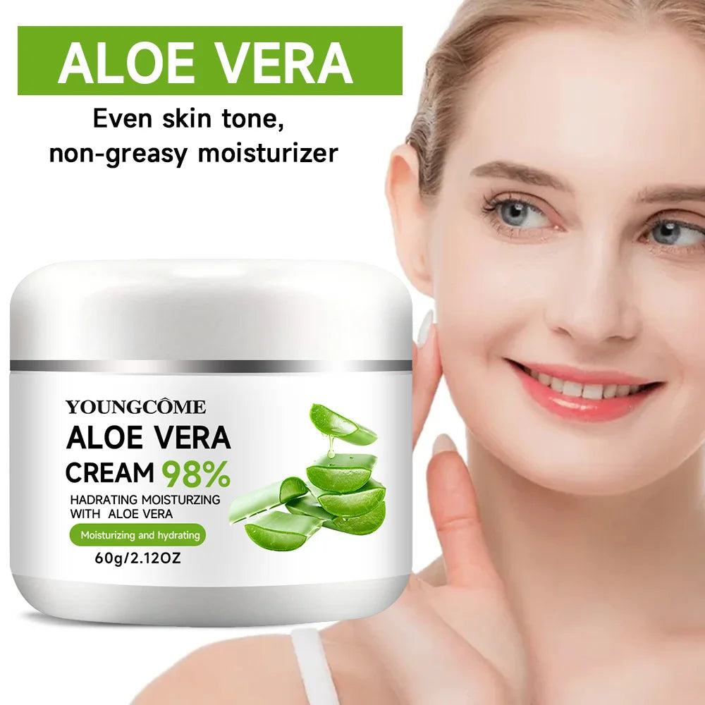 98% Aloe Vera Face Cream Moisturiser Facial Anti Aging Whitening Skin Care Repair Fade Fine Lines Wrinkle Remover Face Cream