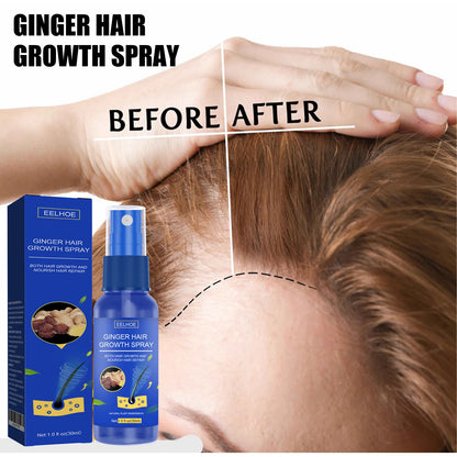 Ginger Hair Growth Serum Spray Anti Loss Regrowth Hair Growth Oil Essence Scalp Massage Moisturizing Nourish Hair Care Men Women