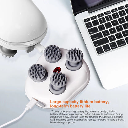 Electric Cat Massager Body Head Massager Health Care Relax Shoulder Neck Deep Tissue Scalp Massage Kneading Vibrating Device