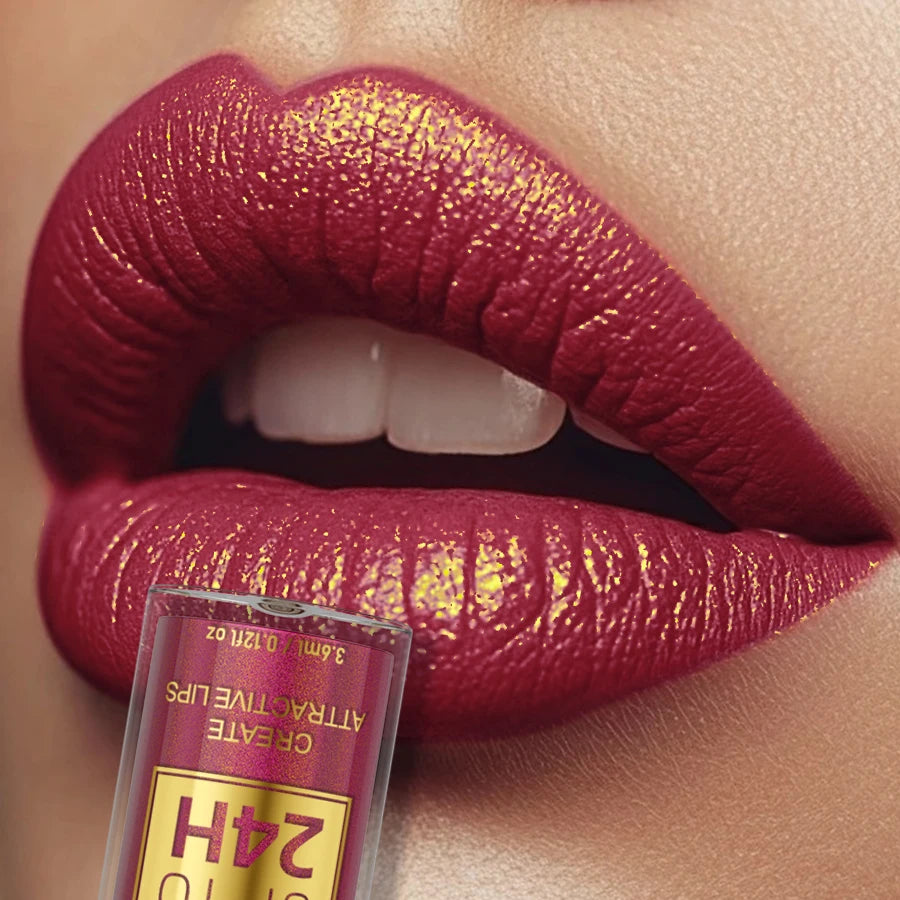 14 Colors Glitter Metallic Lip Glaze Shiny Long Lasting Lip Gloss Waterproof Liquid Lipstick Makeup Lip Oil Lip Tint Gifts for W