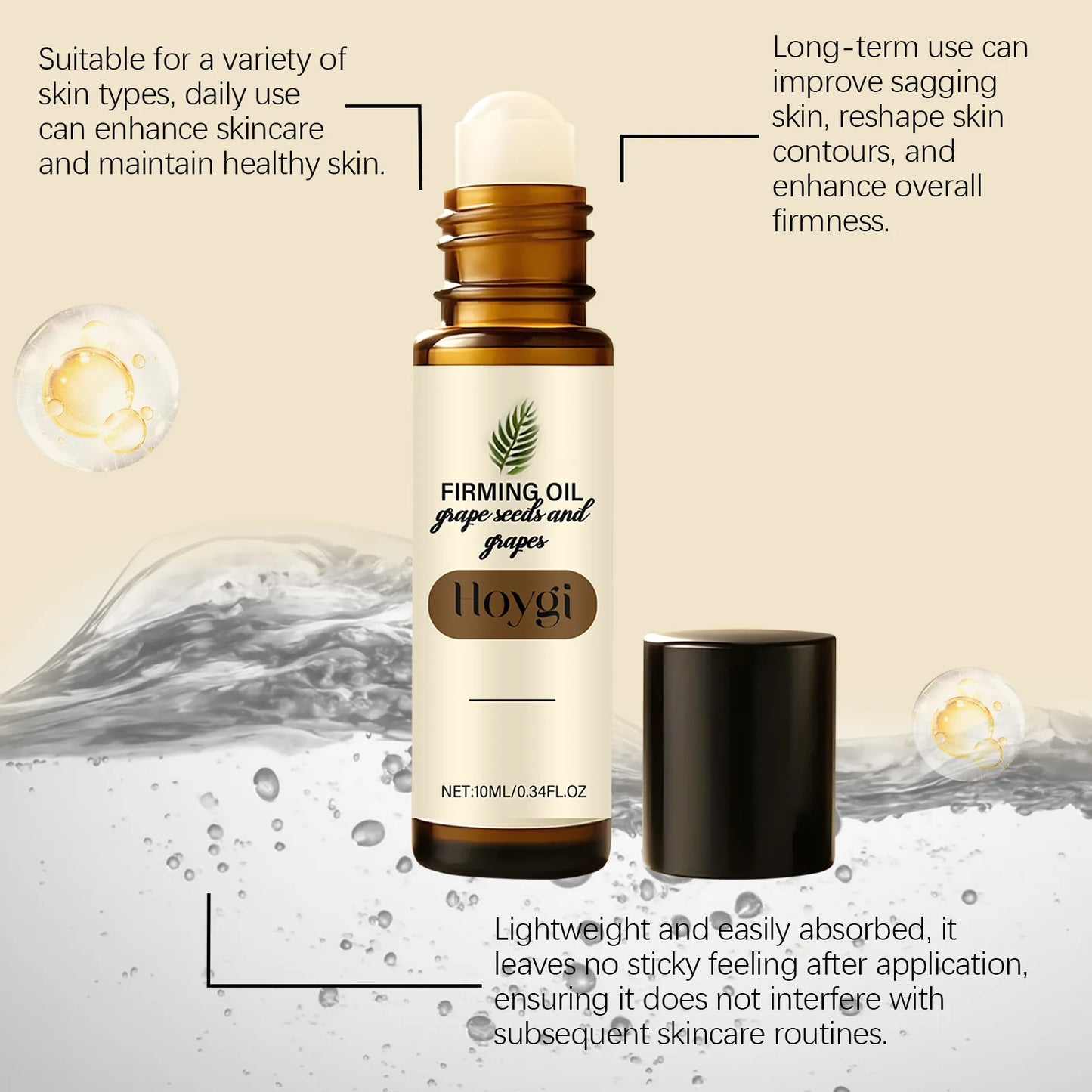 10ml Green Tea Extract and Niacinamide Face Serum Oil Deep Hydration Smooth Texture Anti Roughness Daily Skincare Holiday Gift