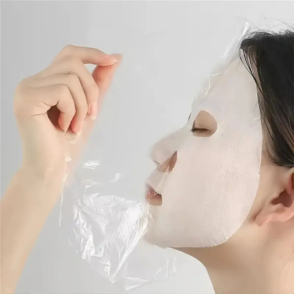 100pcs Unscented Facial Mask - Hydrating, Moisture-Paper Sheets Retentive, Disposable DIY Film Wrap for Skin Care, Softening