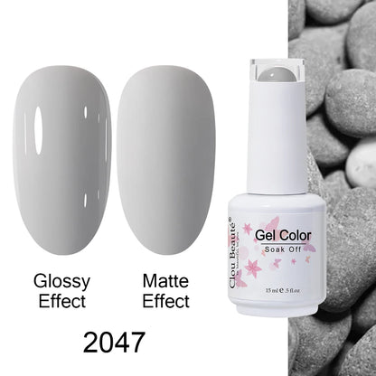 Clou Beaute 15ml Nail Gel Polish Warm Color Dark Red Brown Semi Permanent Nail Art Manicure Soak Off LED UV Varnishes Lacquer