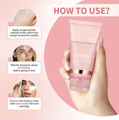 Collagen Facial Mask And Brush Set Rejuvenates Moisturizes Brightens Skin For Glowing Elasticity Korean Face Care Treatment