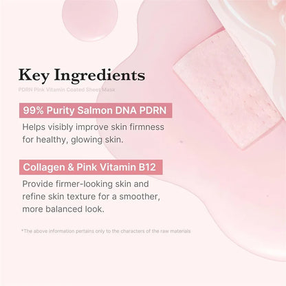 PDRN Pink Vita Coating Mask Deep Collagen Anti Wrinkle Lift Face Mask Overnight Firm Hydrating Moisturizing Glowing Skin Korea