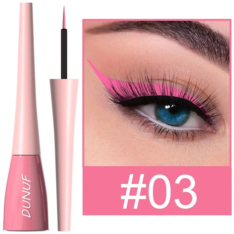 18 Colors Matte Colorful Liquid Eyeliner Pencil Waterproof Lasting Makeup Liquid Eye Liner Blue Green Yellow Eyes Cosmetics Pen