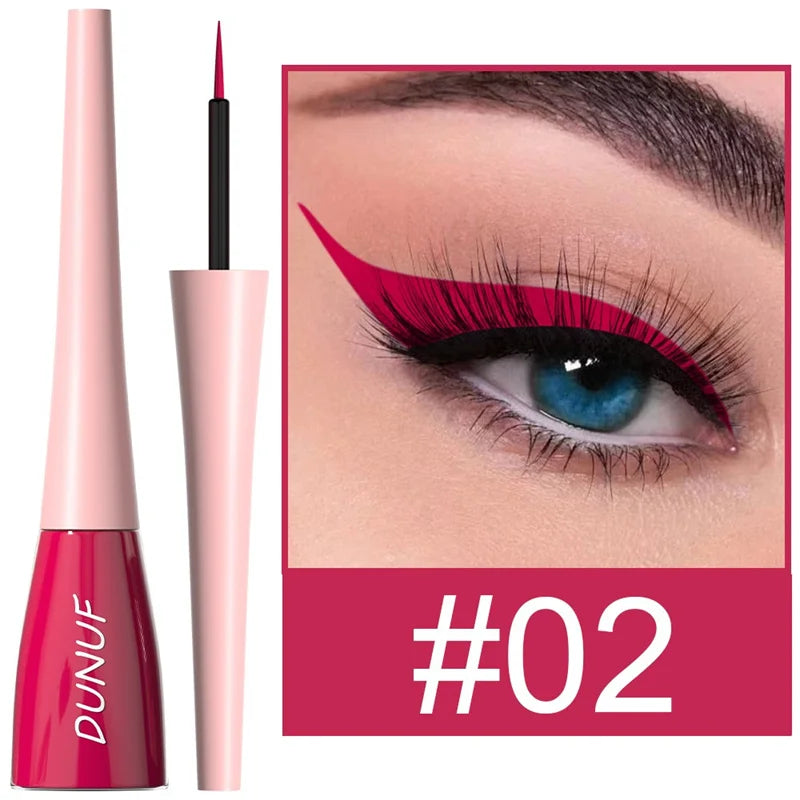 18 Colors Matte Colorful Liquid Eyeliner Pencil Waterproof Lasting Makeup Liquid Eye Liner Blue Green Yellow Eyes Cosmetics Pen