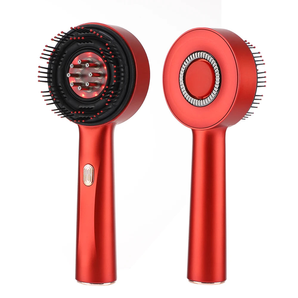 Portable Electric Head Massage Comb Essential Oil Red Light 3-gear Scalp Massage Electric Head Blood Relaxation Massage Gift