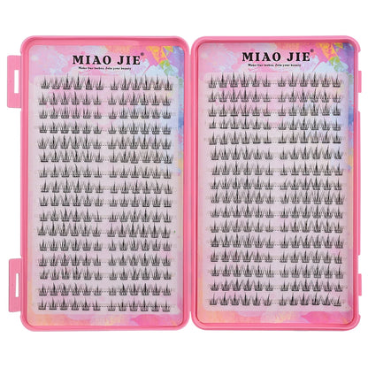 MIAOJIE 32Rows Eyelash Book High Quality Manga Lashes Cluster Lashes Manhua Eyelashes Elf Makeup Strand Eyelashes Douyin Makeup