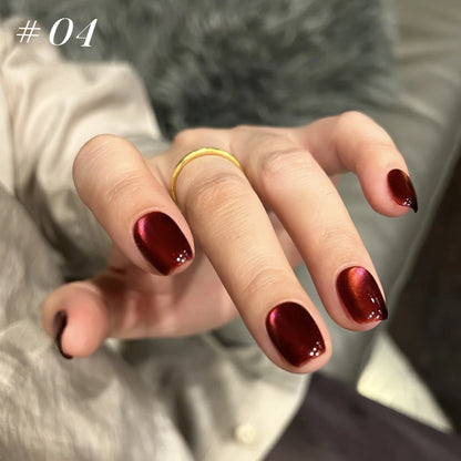 10ML 1-21PCS 2025 Autumn New Emerald Green Magnet Cat's Eye Gel Nail Polish Green Whitening Glass Bead Cat Eye Nail Polish