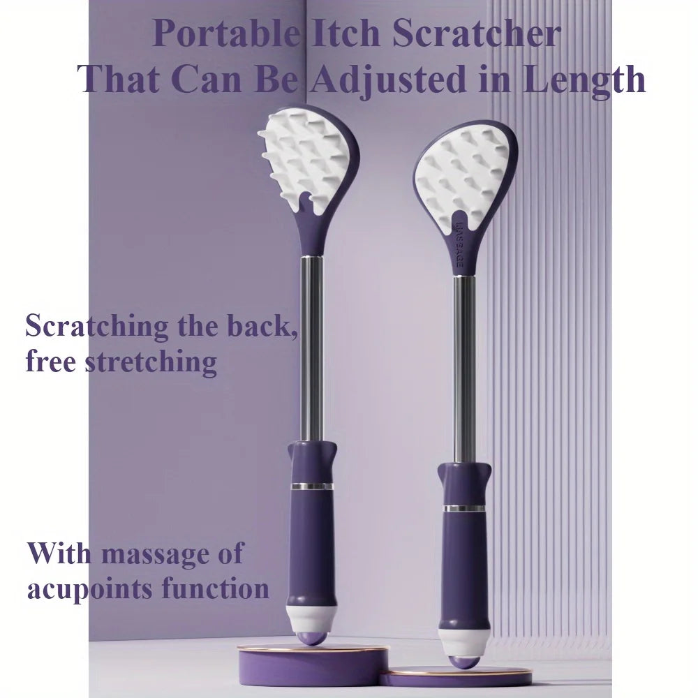 Tickle Scratch Itchy Scratch Portable Scratcher Telescopic Scalable Scratch Back Scratch Tool Portable Point Massage Stick