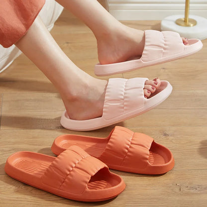 Soft Bottom Slippers for Women Home Bathroom Home Bath Non-slip Couple Summer Sandals for Men Summer Wear Comfortable