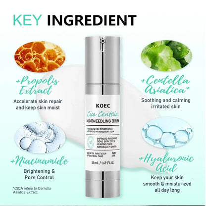 Korean Centella Asiatica Extract Soothes Moisturize Soft Firm Brighten Repair Skin Facial Collagen Microneedle Essence Lotion