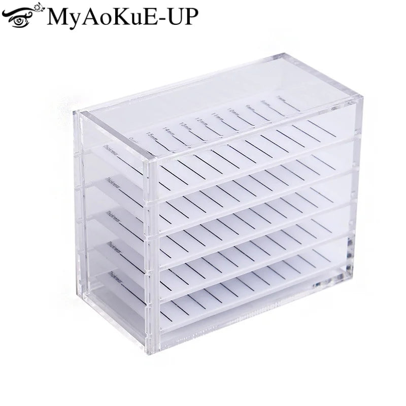 5 Layers Acrylic Pallet Lash Organizer Holder Eyelash Extension Storage Box Display Stand Makeup Tools Lashes Lifting Supplies