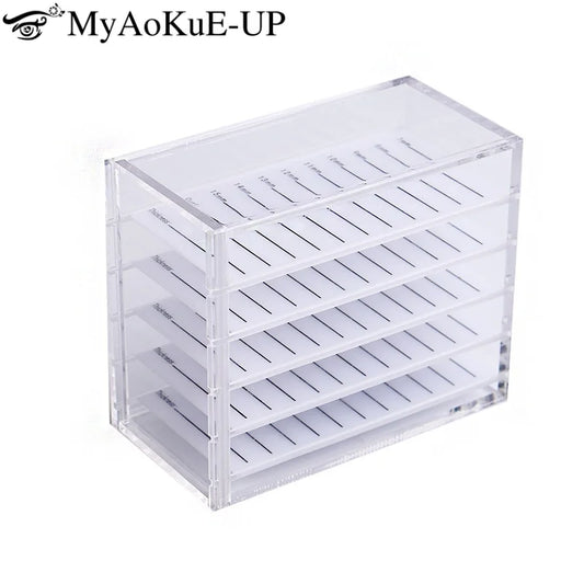 5 Layers Acrylic Pallet Lash Organizer Holder Eyelash Extension Storage Box Display Stand Makeup Tools Lashes Lifting Supplies