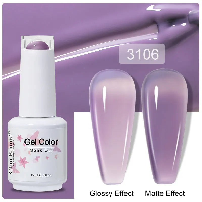 Clou Beaute 15ml Nail Gel Polish Warm Color Dark Red Brown Semi Permanent Nail Art Manicure Soak Off LED UV Varnishes Lacquer