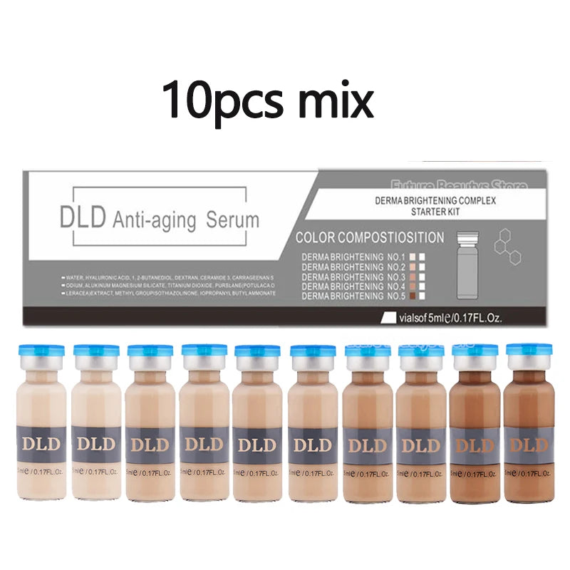 5ml BB Cream Glow Serum Starter Kit Niacinamide/Peptide Facial Foundation Cream Treatment Microparticles Moisturizing Skin Care