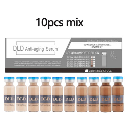 5ml BB Cream Glow Serum Starter Kit Niacinamide/Peptide Facial Foundation Cream Treatment Microparticles Moisturizing Skin Care