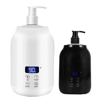 NEW Essential Oil Heater LED Display Temperature Adjust Single Massage Oil Bottle Warmer Massage Oil Heater