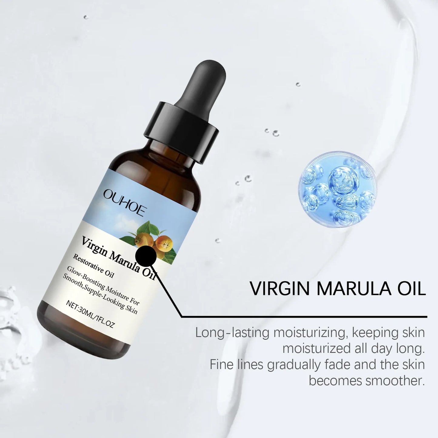 Virgin Marula Luxury Facial Oil Anti-Aging Fade Fine Lines Repair Tightening Shrink Pores Moisturizer Brighten Nourish Skin Care