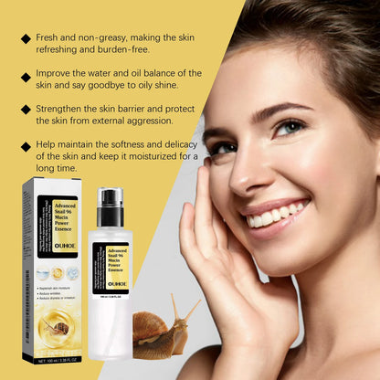 OUHOE Snail 96 Mucin Moisturizing Serum Deep Hydration Lock Winter Barrier Protection Gentle Care Nourishing Skin Quickly Absorb