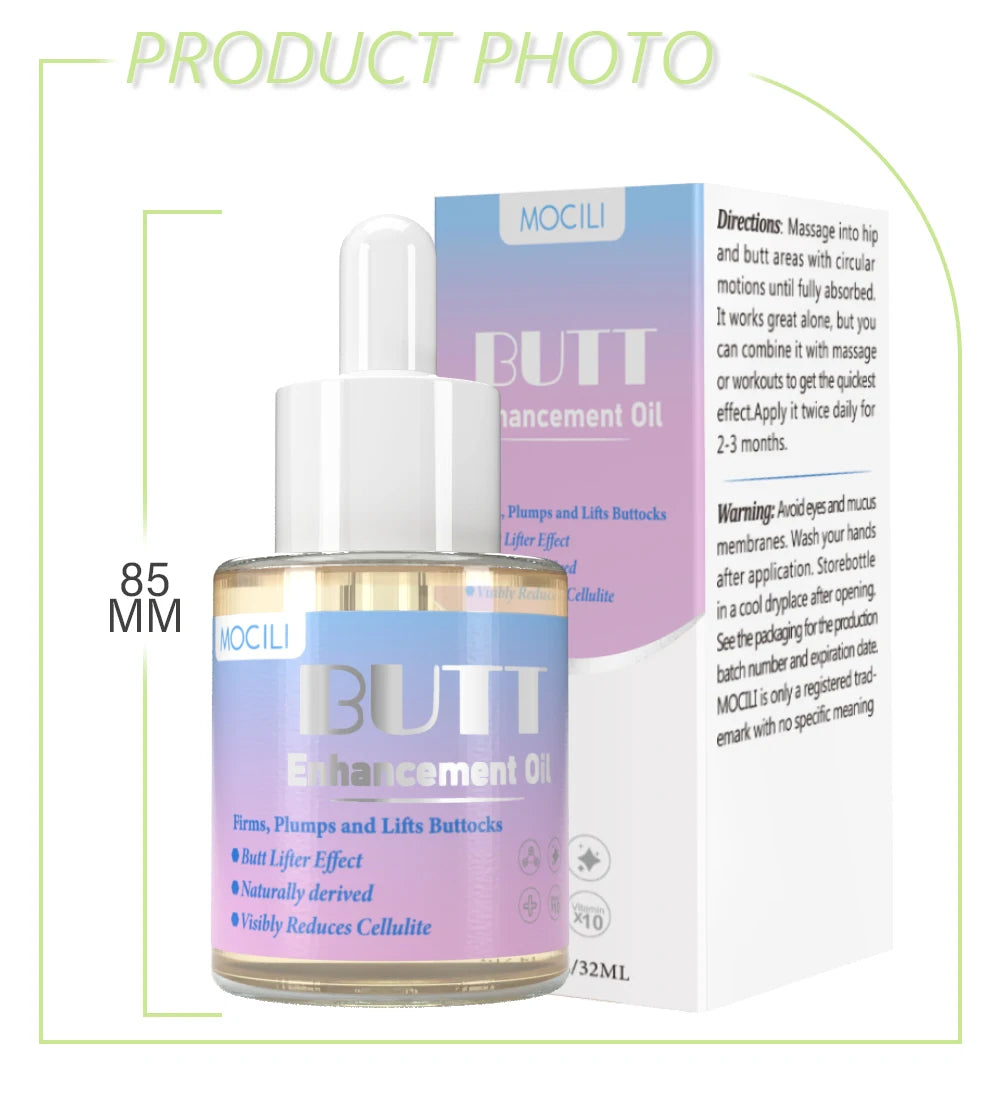 Sexy Butt-Lifting Essential Oil Jasmine Lifting Firming Skin Increase Hips Improve Sagging Body Massage Private Care Up 32ml