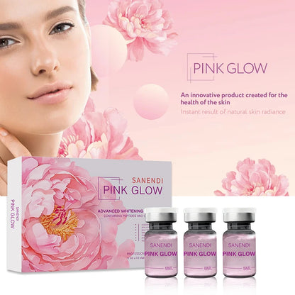 5ml Advanced Pink Glow Hyaluronic Acid Whitening Ampoule Liquid Face Cosmetology OEM Essence for Skin Care 10vials*5ML