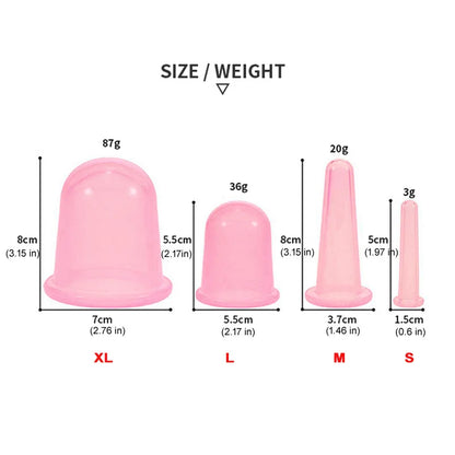 Vacuum Cupping Glass Jar Cellulite Massager For Face Acupuncture Facial Suction Cups Face Neck Lift Skin Scraping Beauty Tool