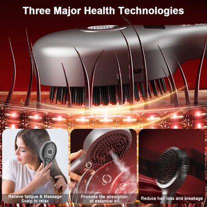 630nm Electric Spray Massage Comb High Frequency Vibration Head Scalp Massager Loss Prevention Massage Brush Scalp Care Tool