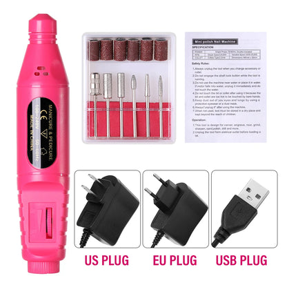 LINMANDA Electric Nail Drill Machine Nail Art Tools Machine Manicure Milling Cutter Nail Art Nail Drill Pen Salon Nail Equipment