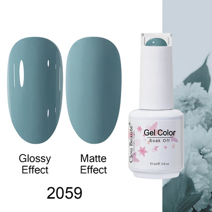 Clou Beaute 15ml Nail Gel Polish Warm Color Dark Red Brown Semi Permanent Nail Art Manicure Soak Off LED UV Varnishes Lacquer